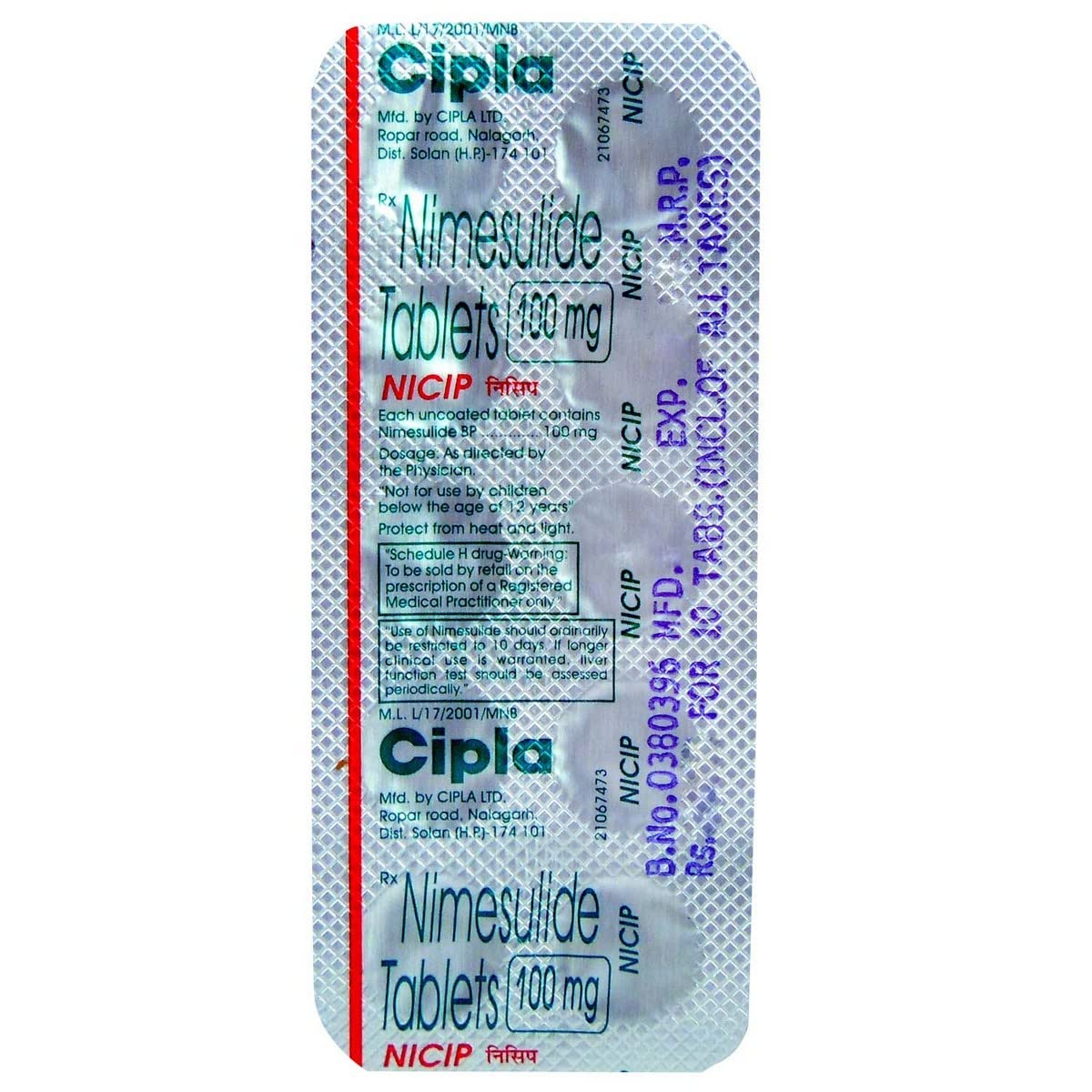Nicip 100mg Tablet Nicip 100mg Tablet