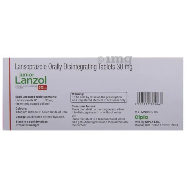 Junior Lanzol 30mg Tablet DT