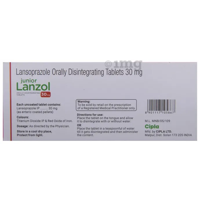 Junior Lanzol 30mg Tablet DT Junior Lanzol 30mg Tablet DT
