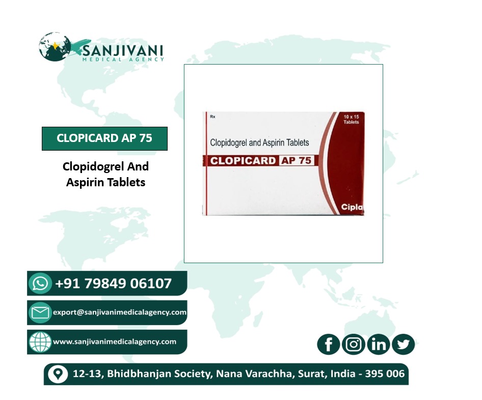 Clopicard ap 75 Clopicard 75mg Tablet