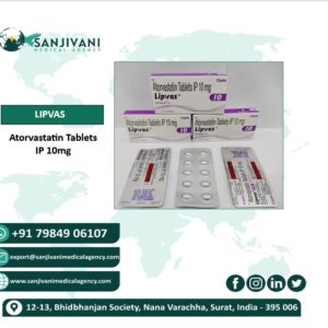 Lipvas 10 Tablet (Atorvastatin 10mg)