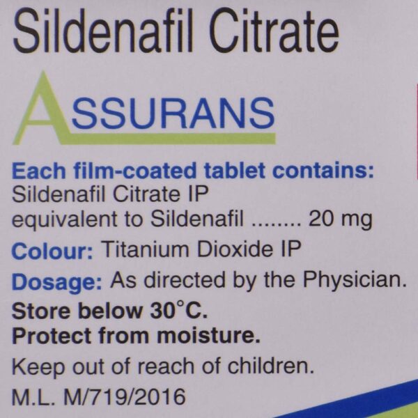 Assurans 20mg (Sildenafil Citrate) Tablet