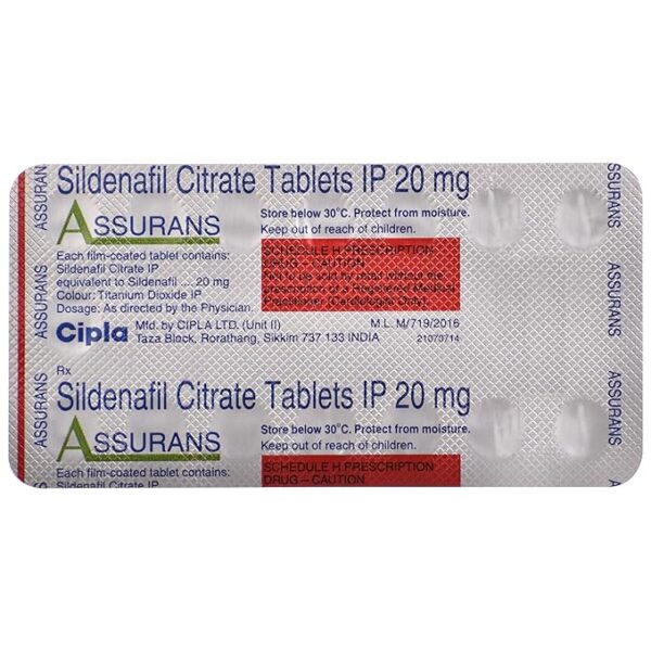 Assurans 20mg (Sildenafil Citrate) Tablet