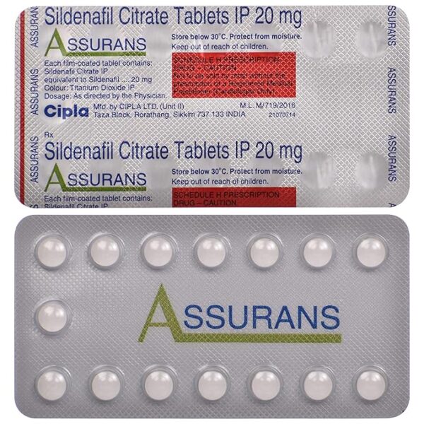 Assurans 20mg (Sildenafil Citrate) Tablet